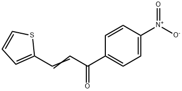 1-(4-ニトロフェニル)-3-(2-チエニル)-2-プロペン-1-オン 化学構造式
