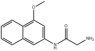 2-アミノ-N-(4-メトキシ-2-ナフチル)アセトアミド 化学構造式