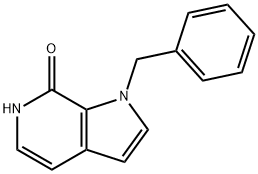 1-benzyl-1,6-dihydro-pyrrolo[2,3-c]pyridin-7-one Struktur