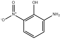 2-アミノ-6-ニトロフェノール 化学構造式