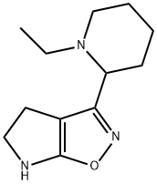 4H-Pyrrolo[3,2-d]isoxazole,3-(1-ethyl-2-piperidinyl)-5,6-dihydro-(9CI) Structure
