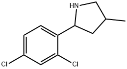 Pyrrolidine, 2-(2,4-dichlorophenyl)-4-methyl- (9CI) Structure