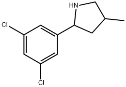 Pyrrolidine, 2-(3,5-dichlorophenyl)-4-methyl- (9CI) Structure