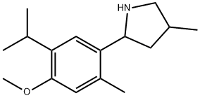 Pyrrolidine, 2-[4-methoxy-2-methyl-5-(1-methylethyl)phenyl]-4-methyl- (9CI) Structure