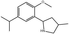 Pyrrolidine, 2-[2-methoxy-5-(1-methylethyl)phenyl]-4-methyl- (9CI) 结构式