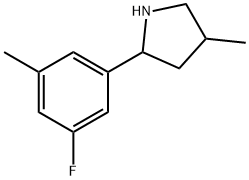 Pyrrolidine, 2-(3-fluoro-5-methylphenyl)-4-methyl- (9CI) Structure