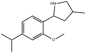 Pyrrolidine, 2-[2-methoxy-4-(1-methylethyl)phenyl]-4-methyl- (9CI) Structure