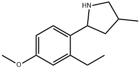 Pyrrolidine, 2-(2-ethyl-4-methoxyphenyl)-4-methyl- (9CI) 结构式