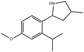 Pyrrolidine, 2-[4-methoxy-2-(1-methylethyl)phenyl]-4-methyl- (9CI) Structure