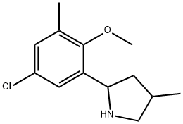 Pyrrolidine, 2-(5-chloro-2-methoxy-3-methylphenyl)-4-methyl- (9CI),603069-16-5,结构式