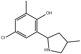 Phenol, 4-chloro-2-methyl-6-(4-methyl-2-pyrrolidinyl)- (9CI) Structure