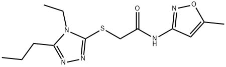 Acetamide, 2-[(4-ethyl-5-propyl-4H-1,2,4-triazol-3-yl)thio]-N-(5-methyl-3-isoxazolyl)- (9CI) Structure