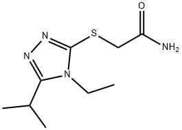 Acetamide, 2-[[4-ethyl-5-(1-methylethyl)-4H-1,2,4-triazol-3-yl]thio]- (9CI),603072-17-9,结构式