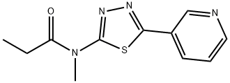 Propanamide, N-methyl-N-[5-(3-pyridinyl)-1,3,4-thiadiazol-2-yl]- (9CI) Structure