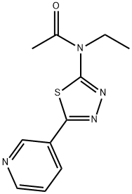 Acetamide, N-ethyl-N-[5-(3-pyridinyl)-1,3,4-thiadiazol-2-yl]- (9CI) Structure