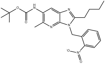 Carbamic acid, [2-butyl-5-methyl-3-[(2-nitrophenyl)methyl]-3H-imidazo[4,5-b]pyridin-6-yl]-, 1,1-dimethylethyl ester (9CI) Struktur