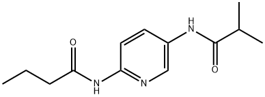 Butanamide, N-[5-[(2-methyl-1-oxopropyl)amino]-2-pyridinyl]- (9CI) Struktur