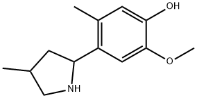 Phenol, 2-methoxy-5-methyl-4-(4-methyl-2-pyrrolidinyl)- (9CI) 结构式
