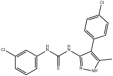 Thiourea, N-(3-chlorophenyl)-N-[4-(4-chlorophenyl)-5-methyl-1H-pyrazol-3-yl]- (9CI) Struktur