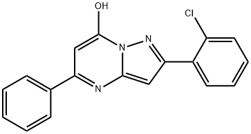 Pyrazolo[1,5-a]pyrimidin-7-ol, 2-(2-chlorophenyl)-5-phenyl- (9CI) Struktur