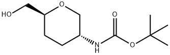 (2S,5R)-2-(羟甲基)-5-(BOC-氨基)四氢吡喃, 603130-12-7, 结构式