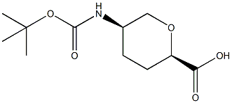 2,6-Anhydro-3,4,5-trideoxy-5-[[(1,1-diMethylethoxy)carbonyl]aMino]-D-threo-hexonic Acid Struktur