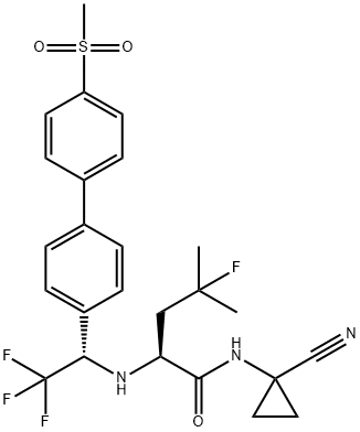 (2S)-N-(1-氰基环丙基)-4-氟-4-甲基-2-[[(1S)-2,2,2-三氟-1-[4'-(甲基磺酰基)[1,1'-联苯]-4-基]乙基]氨基]戊酰胺