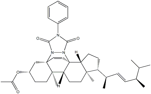 (4aS,6S,8aR,8bR,10aR,11R,13aR,13bS)-6-(Acetyloxy)-5,6,7,8,8a,8b,10,10a,11,12,13,13a-dodecahydro-8a,10a-diMethyl-2-phenyl-11-[(1R,2E,4R)-1,4,5-triMethyl-2-hexen-1-yl]-4a,13b-etheno-1H,9H-benzo[c]cyclopenta[h][1,2,4]triazolo[1,2-a]cinnoline-1,3(2H)-dione Structure