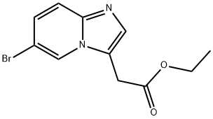 2-(6-溴H-咪唑并[1,2-A]吡啶-3-基)乙酸乙酯, 603311-76-8, 结构式