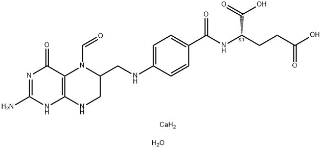 ホリニン酸カルシウム五水和物 化学構造式