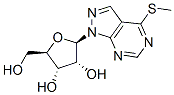 1 beta-ribofuranosyl-4-(methylmercapto)pyrazolo(3,4-d)pyrimidine Structure