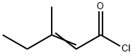 2-Pentenoyl chloride, 3-Methyl- Structure