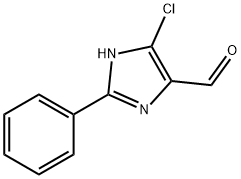 5-クロロ-2-フェニル-1H-イミダゾール-4-カルボキシアルデヒド 化学構造式