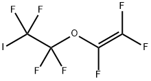 1,1,2-トリフルオロ-2-(1,1,2,2-テトラフルオロ-2-ヨードエトキシ)エテン 化学構造式