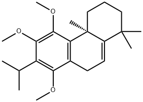 (S)-1,2,3,4,4a,9-Hexahydro-5,6,8-trimethoxy-1,1,4a-trimethyl-7-isopropylphenanthrene Struktur