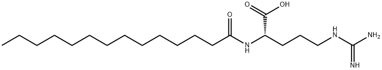 N2-(1-oxotetradecyl)-L-arginine 结构式