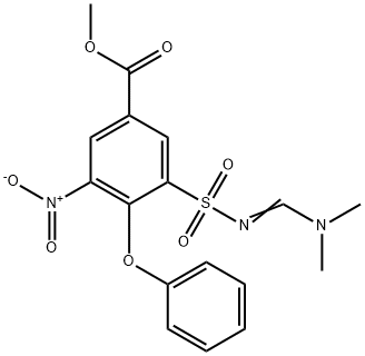 methyl 3-[[[(dimethylamino)methylene]amino]sulphonyl]-5-nitro-4-phenoxybenzoate Struktur
