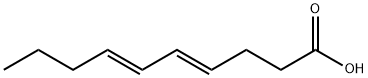 (4E,6E)-4,6-デカジエン酸 化学構造式