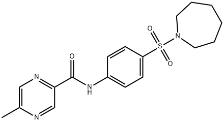 Pyrazinecarboxamide, N-[4-[(hexahydro-1H-azepin-1-yl)sulfonyl]phenyl]-5-methyl- (9CI) Struktur