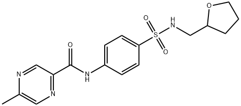 Pyrazinecarboxamide, 5-methyl-N-[4-[[[(tetrahydro-2-furanyl)methyl]amino]sulfonyl]phenyl]- (9CI) Struktur