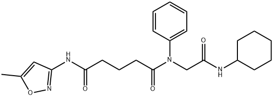 Pentanediamide, N-[2-(cyclohexylamino)-2-oxoethyl]-N-(5-methyl-3-isoxazolyl)-N-phenyl- (9CI) Struktur