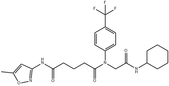 Pentanediamide, N-[2-(cyclohexylamino)-2-oxoethyl]-N-(5-methyl-3-isoxazolyl)-N-[4-(trifluoromethyl)phenyl]- (9CI) Structure