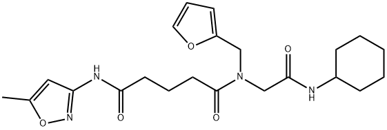 Pentanediamide, N-[2-(cyclohexylamino)-2-oxoethyl]-N-(2-furanylmethyl)-N-(5-methyl-3-isoxazolyl)- (9CI) Struktur