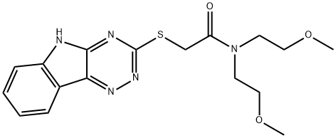 Acetamide, N,N-bis(2-methoxyethyl)-2-(2H-1,2,4-triazino[5,6-b]indol-3-ylthio)- (9CI) Struktur