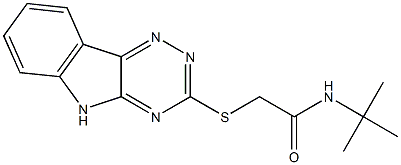 Acetamide, N-(1,1-dimethylethyl)-2-(2H-1,2,4-triazino[5,6-b]indol-3-ylthio)- (9CI) Structure