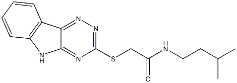 Acetamide, N-(3-methylbutyl)-2-(2H-1,2,4-triazino[5,6-b]indol-3-ylthio)- (9CI) Struktur