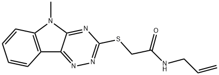 Acetamide, 2-[(5-methyl-5H-1,2,4-triazino[5,6-b]indol-3-yl)thio]-N-2-propenyl- (9CI) Structure