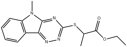 Propanoic acid, 2-[(5-methyl-5H-1,2,4-triazino[5,6-b]indol-3-yl)thio]-, ethyl ester (9CI)|