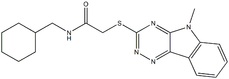 Acetamide, N-(cyclohexylmethyl)-2-[(5-methyl-5H-1,2,4-triazino[5,6-b]indol-3-yl)thio]- (9CI) Struktur
