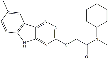 Acetamide, N-cyclohexyl-N-methyl-2-[(8-methyl-2H-1,2,4-triazino[5,6-b]indol-3-yl)thio]- (9CI) Structure
